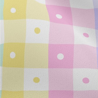 Simple Colorful Polka Dot Plai Chiffon