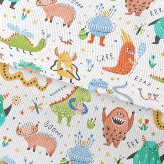 Cute Monsters Sharing Gifts Waterproof Oxford