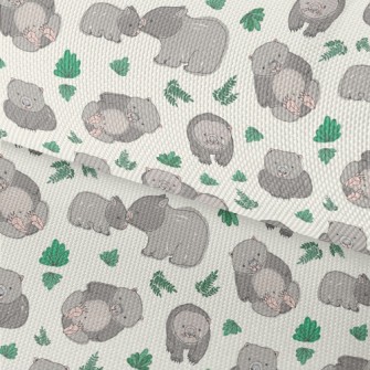 Hand Drawn Style Wombat And Gr Waterproof Oxford