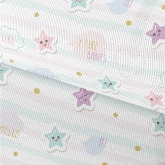 Simple Light Colored Stars Waterproof Oxford