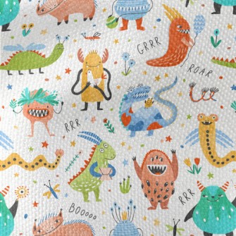 Cute Monsters Sharing Gifts Waterproof Canvas
