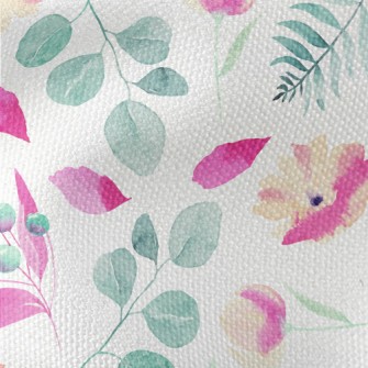 Colorful Plants In Watercolor  Waterproof Canvas