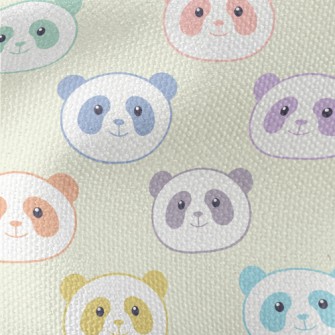 Cute Colorful Smiling Panda Waterproof Canvas
