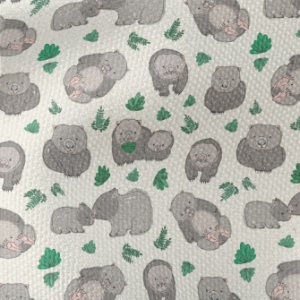 Hand Drawn Style Wombat And Gr Waterproof Canvas