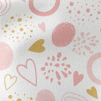 Pink Colorful Love Pattern Waterproof Canvas