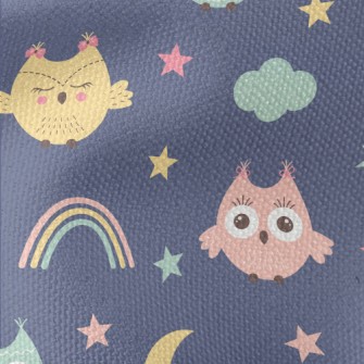 Lovely Rainbow Owl Waterproof Canvas