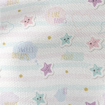 Simple Light Colored Stars Waterproof Canvas