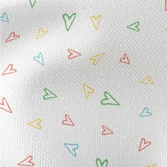 Simple Lines Of Colorful Love Waterproof Canvas