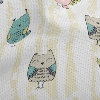 Simple Version Of Happy Owl Athletic Mesh Flat Back