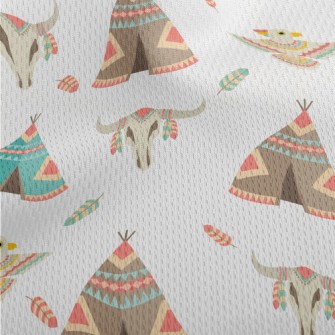 Traditional Tribal Totem Athletic Mesh Flat Back