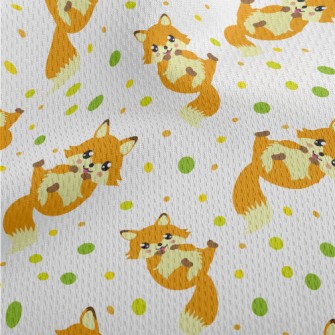 Fox With Sparkling Eyes Athletic Mesh Flat Back