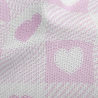 Valentine's Day Heart-shap Athletic Mesh Flat Back