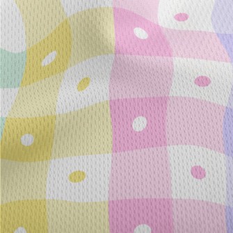 Simple Colorful Polka Dot Plai Athletic Mesh Flat Back
