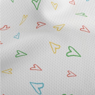 Simple Lines Of Colorful Love Athletic Mesh Flat Back