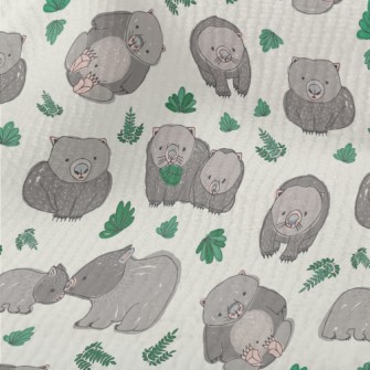 Hand Drawn Style Wombat And Gr Terry