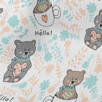 Love Bear Wearing Scarf Terry