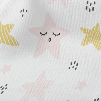 Pink Cute Little Star Terry