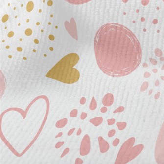Pink Colorful Love Pattern Terry
