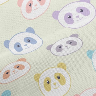 Cute Colorful Smiling Panda Performance Linen