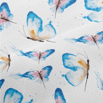 Watercolor Style Butterfly Performance Linen