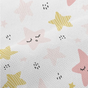 Pink Cute Little Star Performance Linen