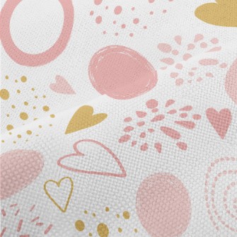 Pink Colorful Love Pattern Performance Linen