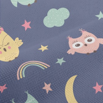Lovely Rainbow Owl Performance Linen