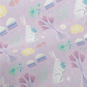 Hand Drawn Easter Pattern Performance Linen