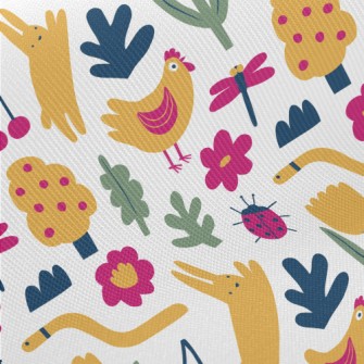 Lively And Cute Grassland Anim Twill
