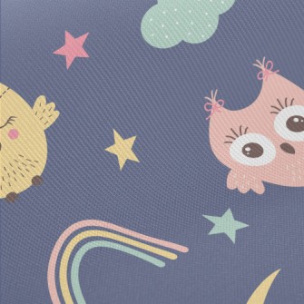 Lovely Rainbow Owl Twill