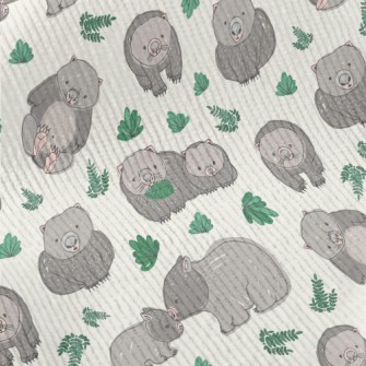 Hand Drawn Style Wombat And Gr Standard Corduroy