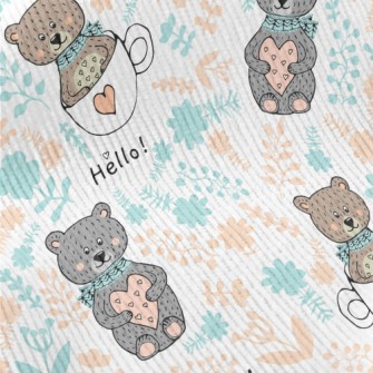 Love Bear Wearing Scarf Standard Corduroy