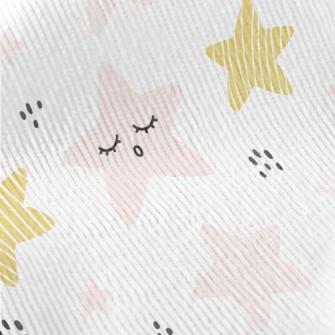 Pink Cute Little Star Standard Corduroy