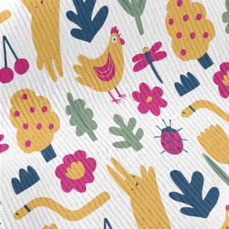 Lively And Cute Grassland Anim Standard Corduroy