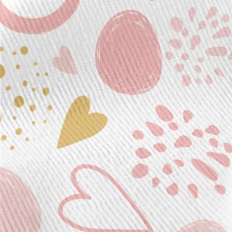 Pink Colorful Love Pattern Standard Corduroy