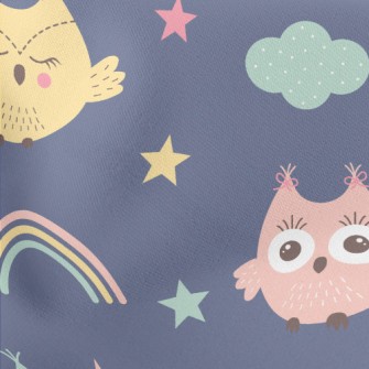 Lovely Rainbow Owl Stretch Ponte