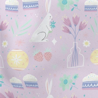 Hand Drawn Easter Pattern Stretch Ponte