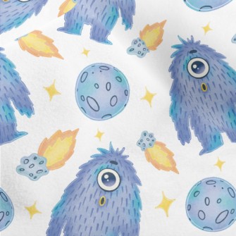 Flying Planets With Aliens Micro Fleece