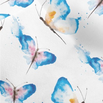 Watercolor Style Butterfly Micro Fleece