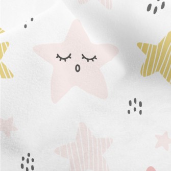 Pink Cute Little Star Micro Fleece