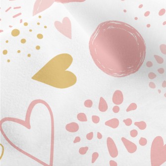 Pink Colorful Love Pattern Micro Fleece