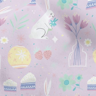 Hand Drawn Easter Pattern Micro Fleece