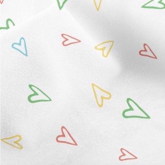 Simple Lines Of Colorful Love Micro Fleece