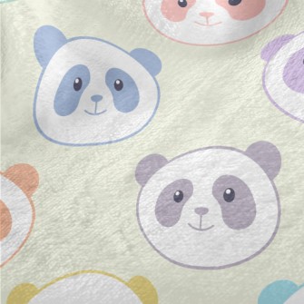 Cute Colorful Smiling Panda Minky