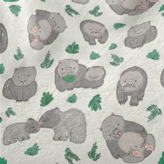 Hand Drawn Style Wombat And Gr Minky