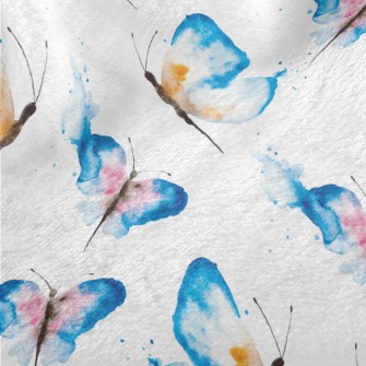 Watercolor Style Butterfly Minky