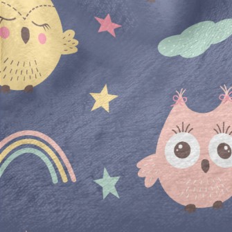 Lovely Rainbow Owl Minky
