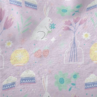 Hand Drawn Easter Pattern Minky