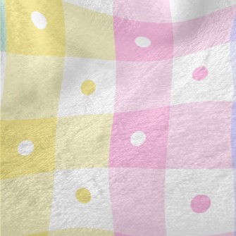 Simple Colorful Polka Dot Plai Minky