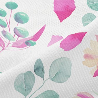 Colorful Plants In Watercolor  Piqué